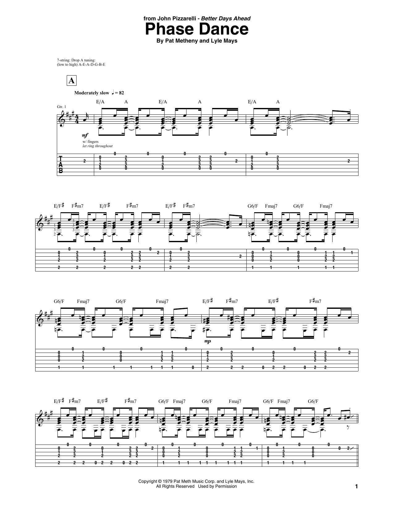 John Pizzarelli Phase Dance Sheet Music Notes & Chords for Guitar Tab - Download or Print PDF