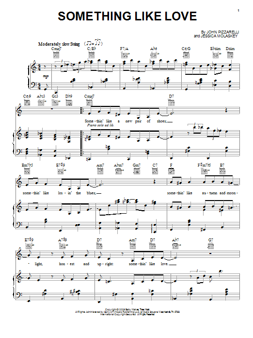 John Pizzarelli Something Like Love Sheet Music Notes & Chords for Piano, Vocal & Guitar (Right-Hand Melody) - Download or Print PDF