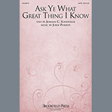 Download John Purifoy Ask Ye What Great Thing I Know sheet music and printable PDF music notes