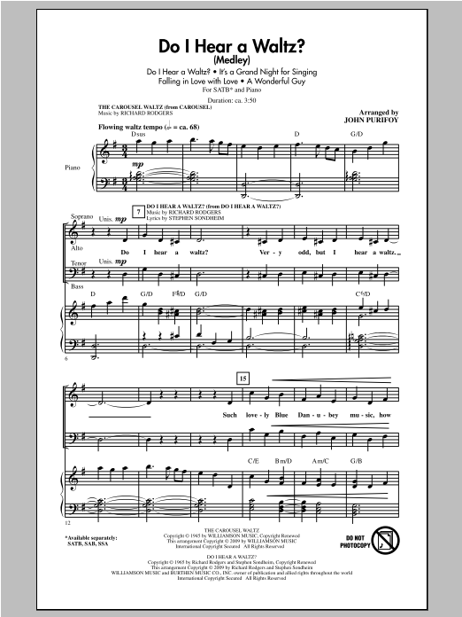John Purifoy Do I Hear A Waltz? Sheet Music Notes & Chords for SAB - Download or Print PDF