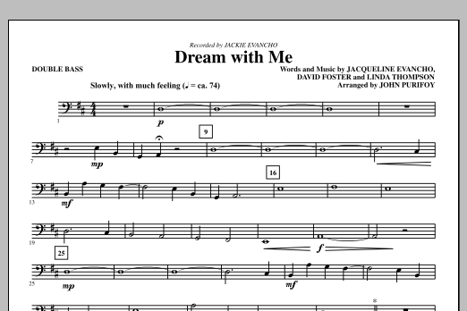 John Purifoy Dream With Me - Double Bass Sheet Music Notes & Chords for Choir Instrumental Pak - Download or Print PDF