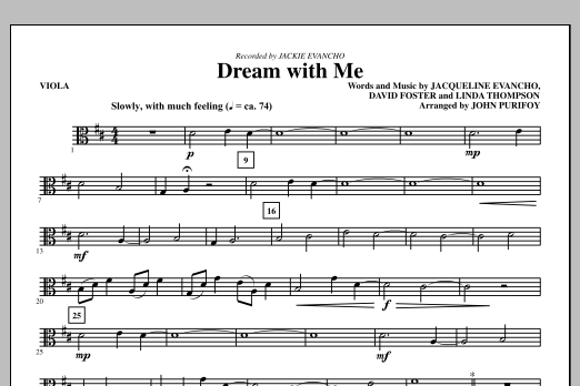 John Purifoy Dream With Me - Viola Sheet Music Notes & Chords for Choir Instrumental Pak - Download or Print PDF