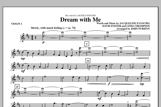 John Purifoy Dream With Me - Violin 1 Sheet Music Notes & Chords for Choir Instrumental Pak - Download or Print PDF