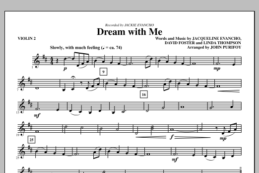 John Purifoy Dream With Me - Violin 2 Sheet Music Notes & Chords for Choir Instrumental Pak - Download or Print PDF