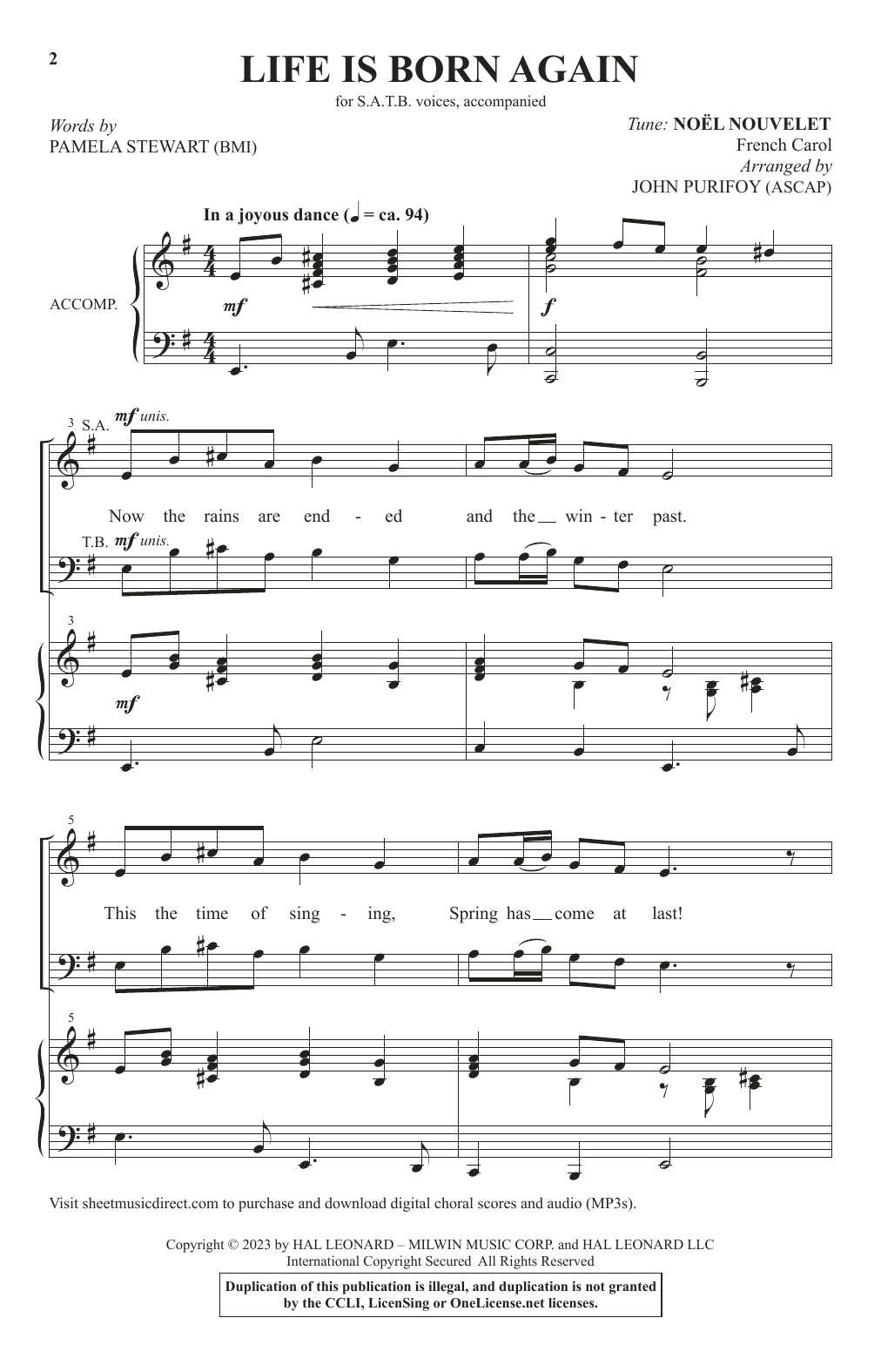 John Purifoy Life Is Born Again Sheet Music Notes & Chords for SATB Choir - Download or Print PDF