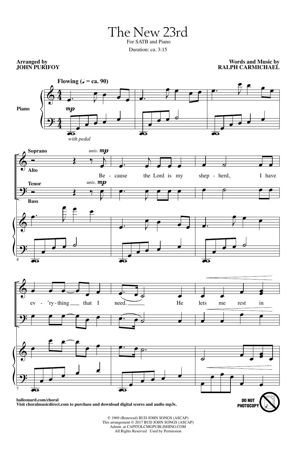 John Purifoy The New 23rd Sheet Music Notes & Chords for SATB - Download or Print PDF