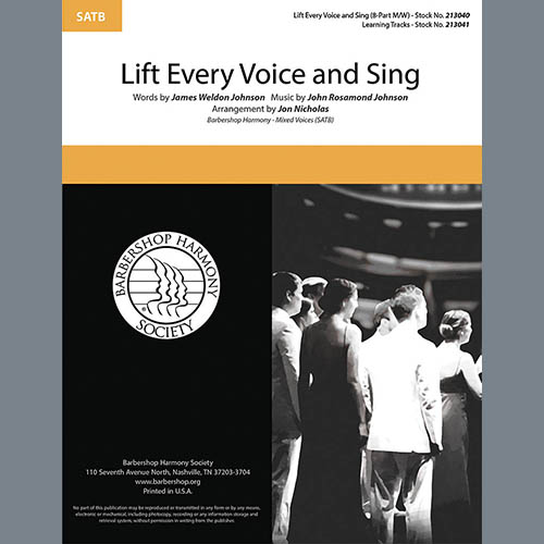 John Rosamond Johnson, Lift Every Voice and Sing (arr. Jon Nicholas), Choir