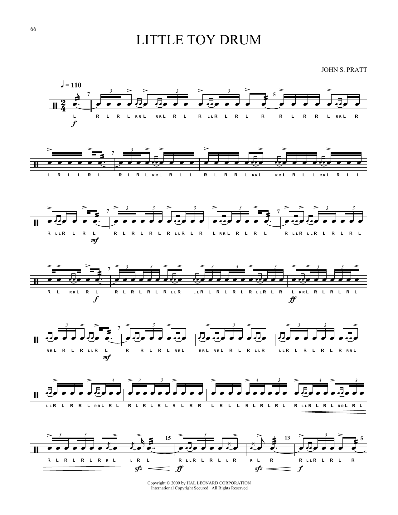 John S. Pratt Little Toy Drum Sheet Music Notes & Chords for Snare Drum Solo - Download or Print PDF