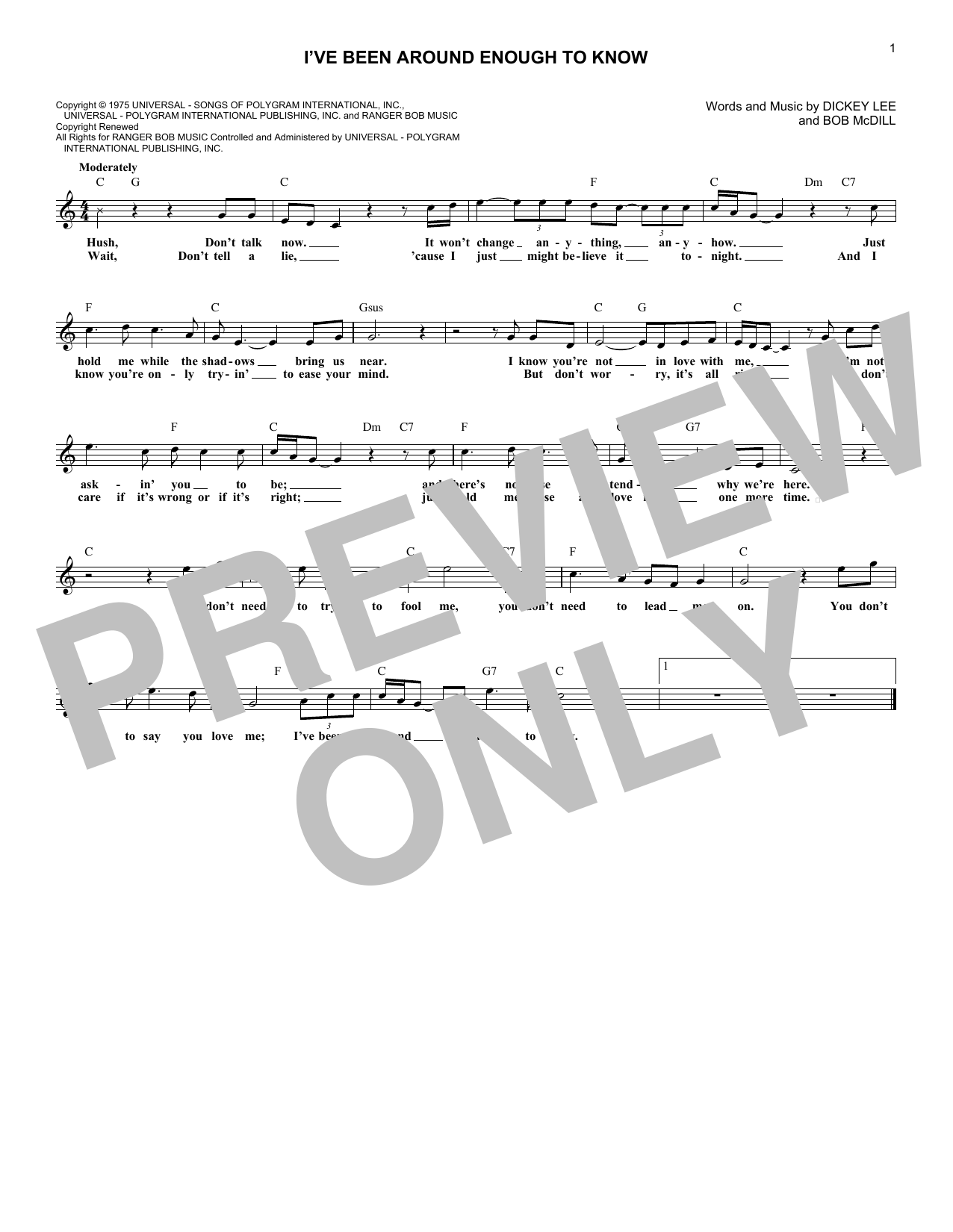 John Schneider I've Been Around Enough To Know Sheet Music Notes & Chords for Lead Sheet / Fake Book - Download or Print PDF