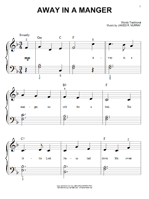 John T. McFarland Away In A Manger Sheet Music Notes & Chords for Tenor Sax Solo - Download or Print PDF