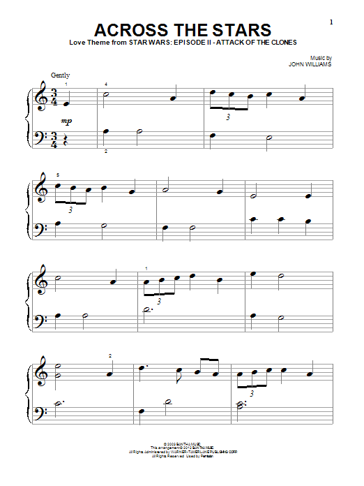 John Williams Across The Stars (from Star Wars: Attack Of The Clones) Sheet Music Notes & Chords for Clarinet Solo - Download or Print PDF