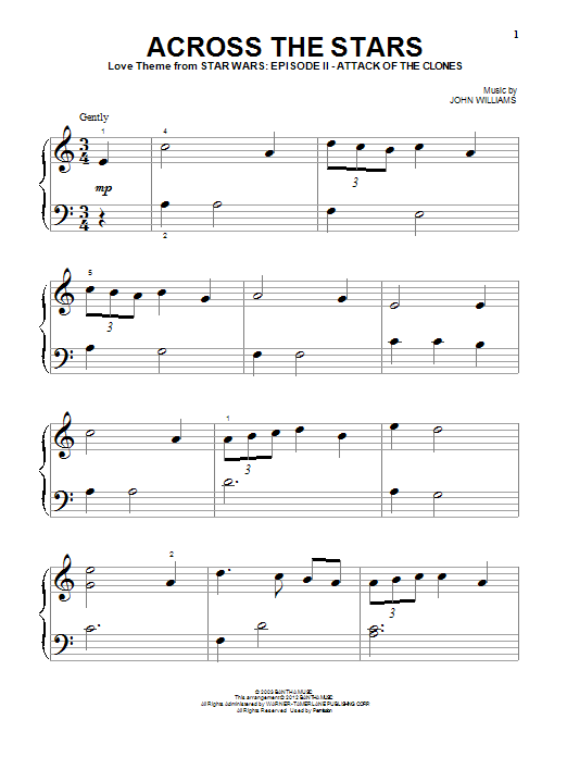 John Williams Across The Stars (from Star Wars: Attack of the Clones) Sheet Music Notes & Chords for Mallet Solo - Download or Print PDF