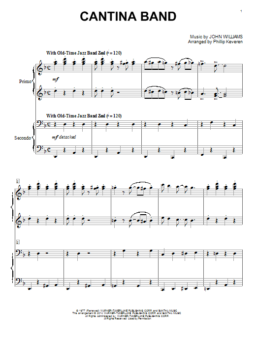 John Williams Cantina Band (from Star Wars: A New Hope) (arr. Phillip Keveren) Sheet Music Notes & Chords for Big Note Piano - Download or Print PDF