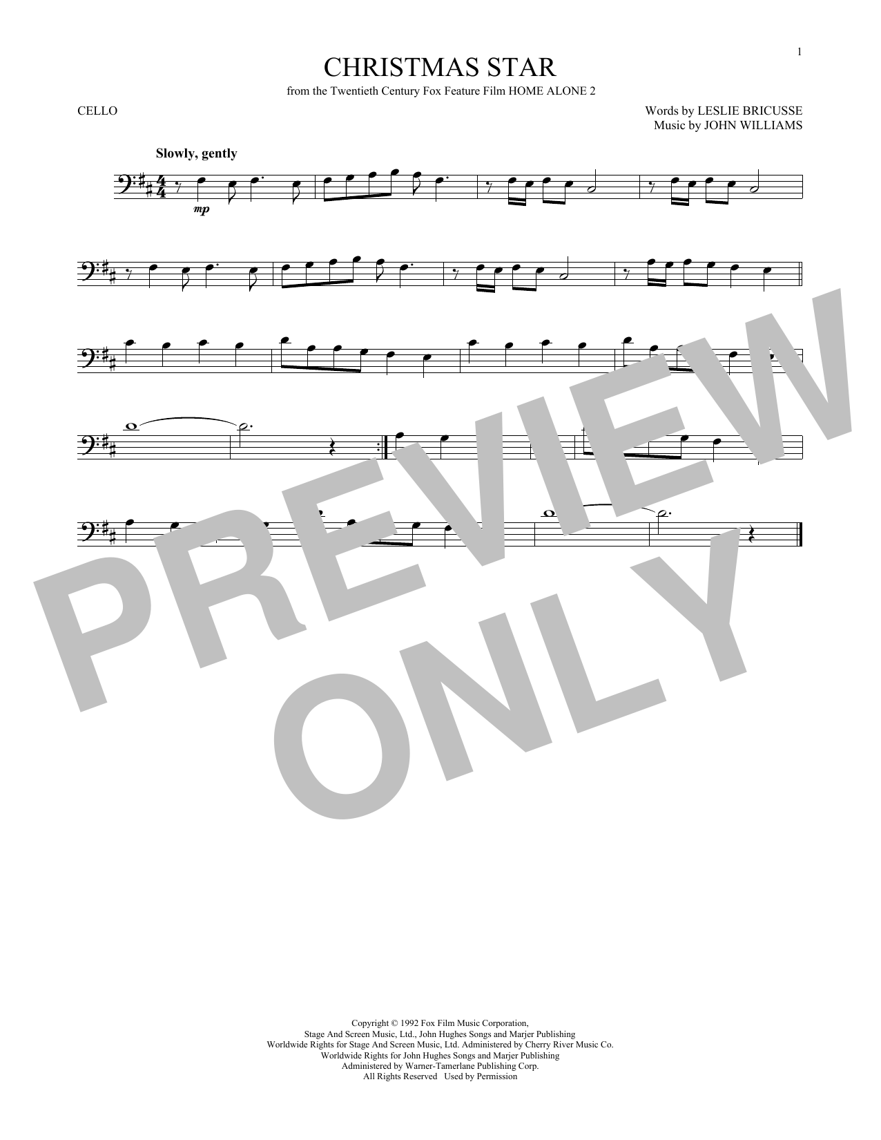 John Williams Christmas Star Sheet Music Notes & Chords for Tenor Saxophone - Download or Print PDF
