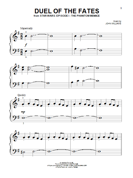 John Williams Duel Of The Fates (from Star Wars: The Phantom Menace) Sheet Music Notes & Chords for Trombone Solo - Download or Print PDF