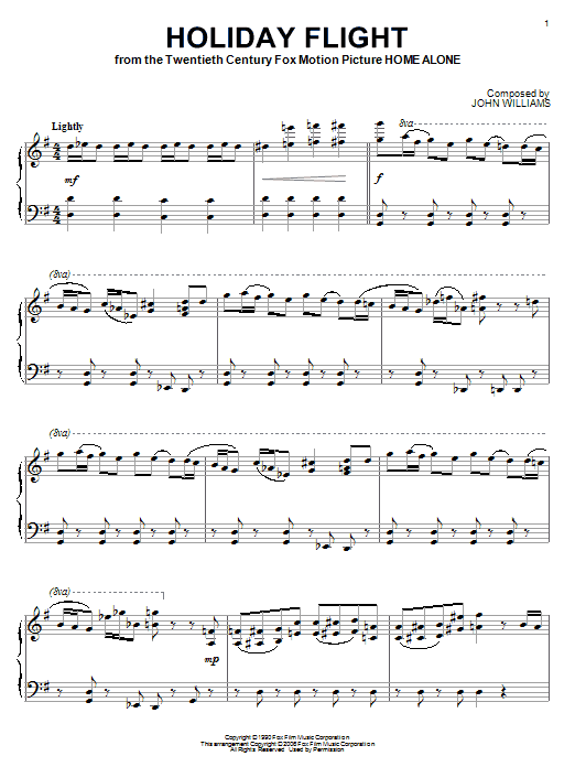 John Williams Holiday Flight Sheet Music Notes & Chords for Piano - Download or Print PDF
