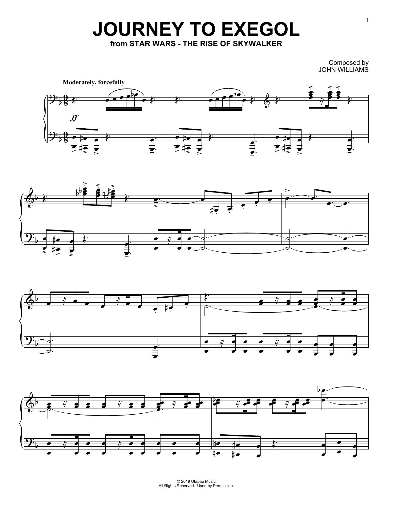 John Williams Journey To Exegol (from The Rise Of Skywalker) Sheet Music Notes & Chords for Easy Piano - Download or Print PDF