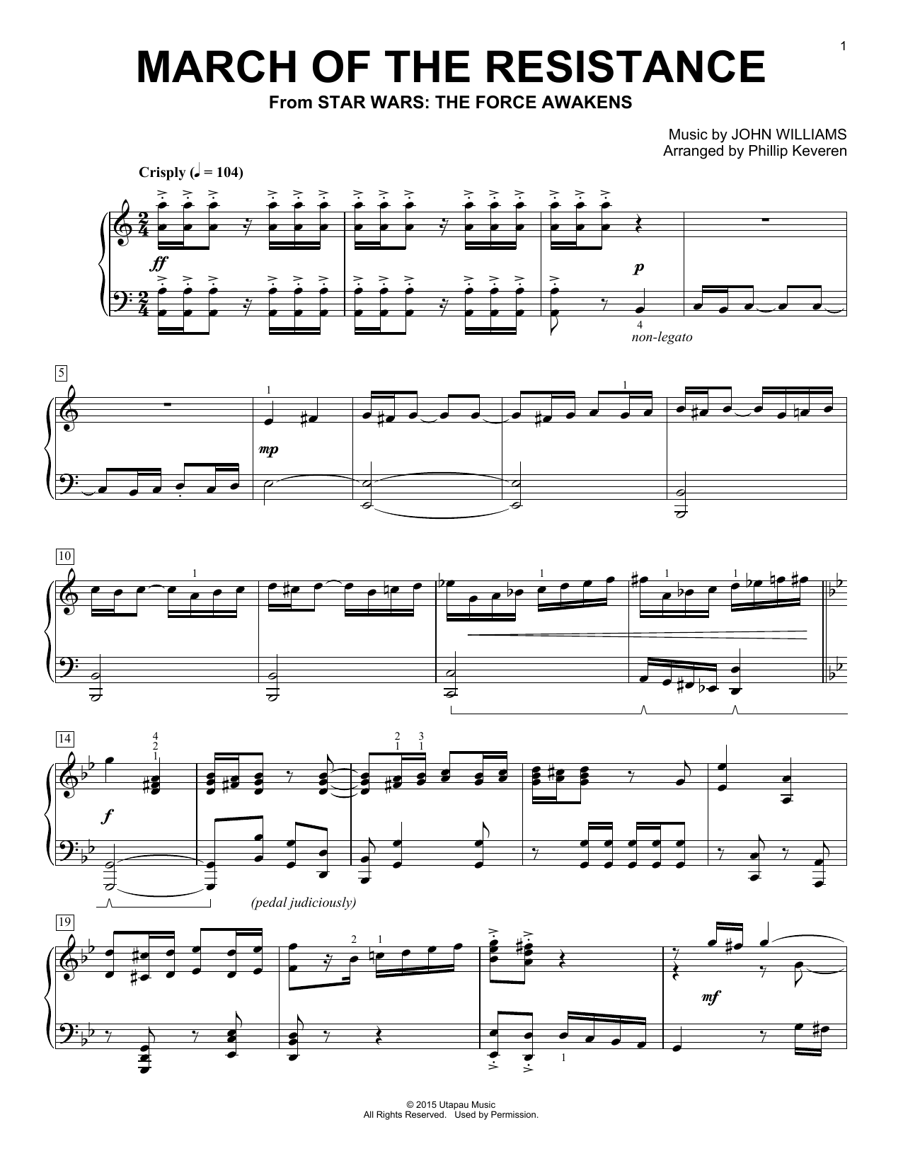 Phillip Keveren March Of The Resistance Sheet Music Notes & Chords for Piano - Download or Print PDF