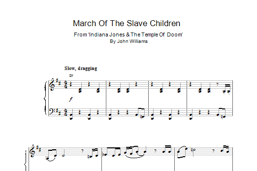 John Williams March Of The Slave Children Sheet Music Notes & Chords for Piano - Download or Print PDF