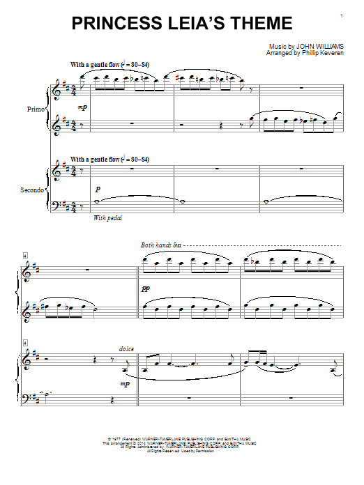 Phillip Keveren Princess Leia's Theme Sheet Music Notes & Chords for Piano - Download or Print PDF