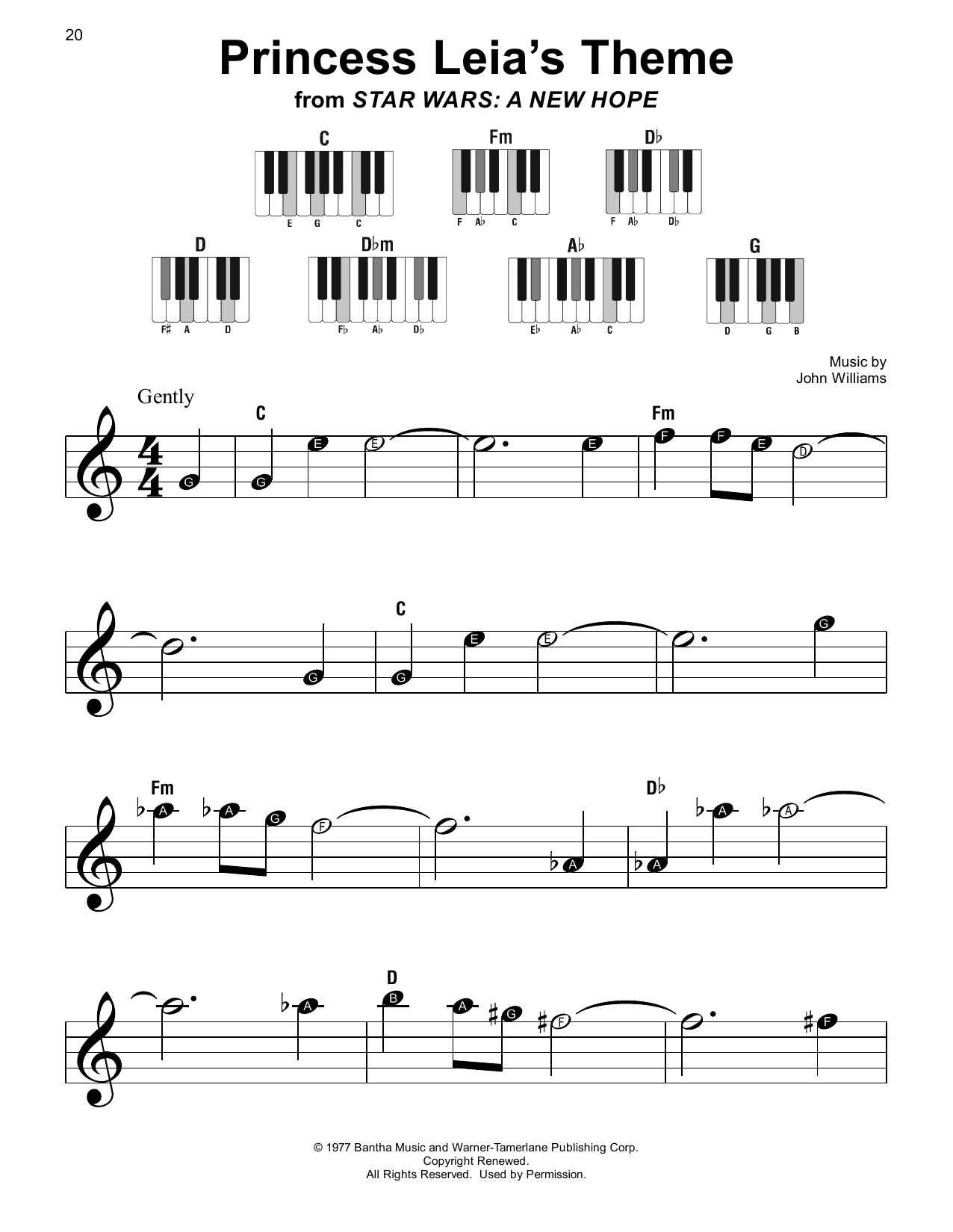John Williams Princess Leia's Theme (from Star Wars: A New Hope) Sheet Music Notes & Chords for Trumpet Solo - Download or Print PDF