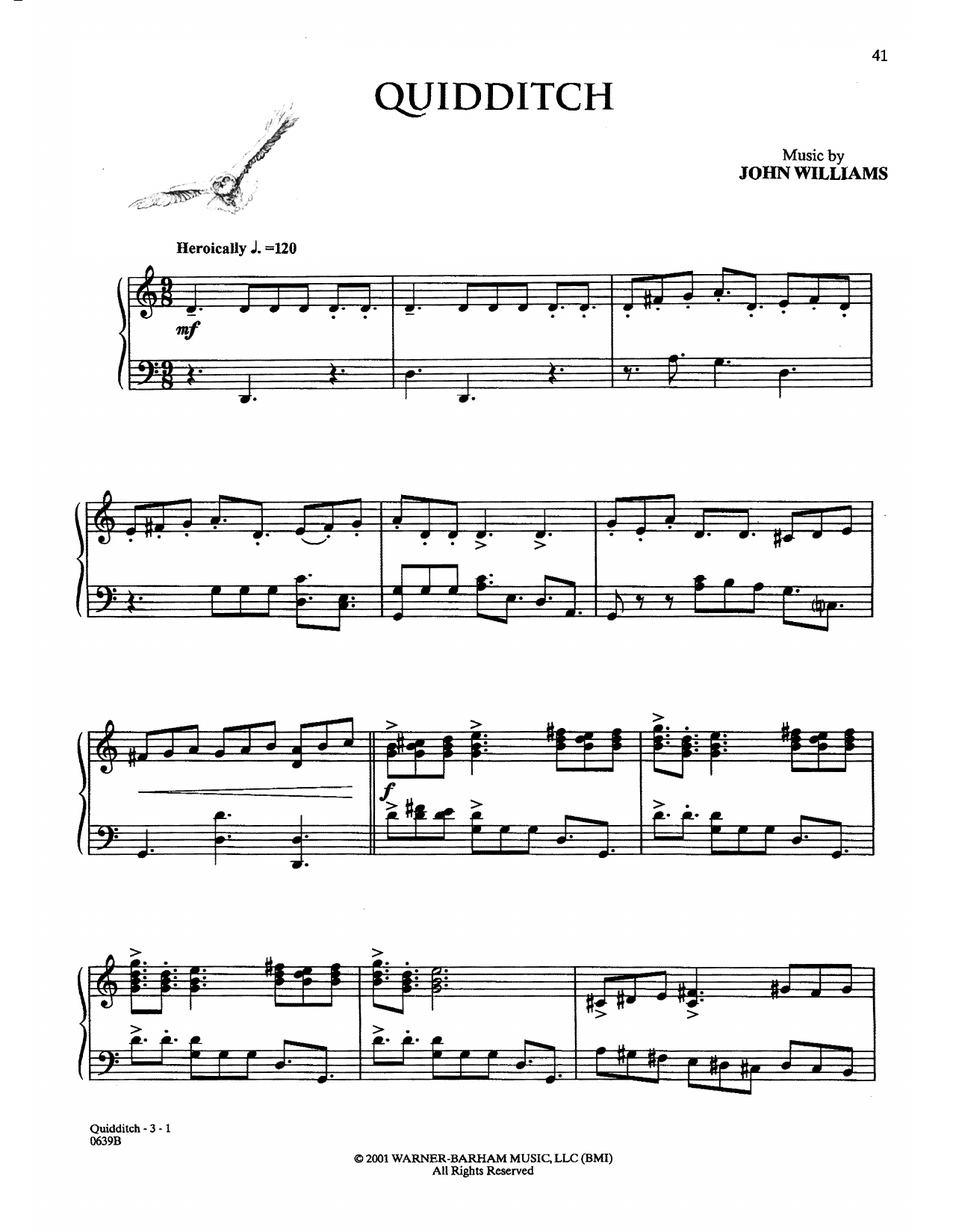 John Williams Quidditch (from Harry Potter) Sheet Music Notes & Chords for Piano Solo - Download or Print PDF