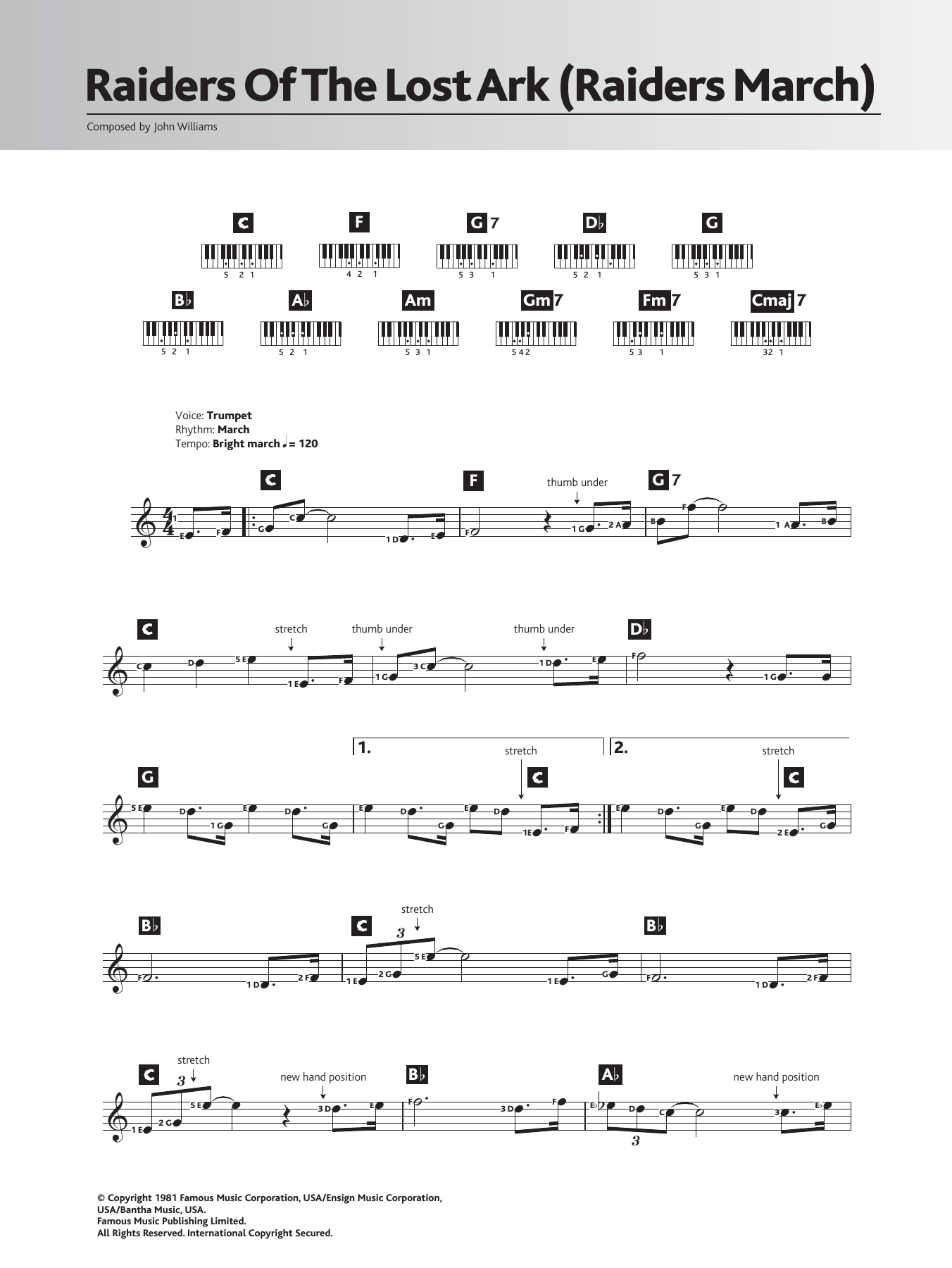 John Williams Raiders March (from Raiders Of The Lost Ark) Sheet Music Notes & Chords for Clarinet - Download or Print PDF