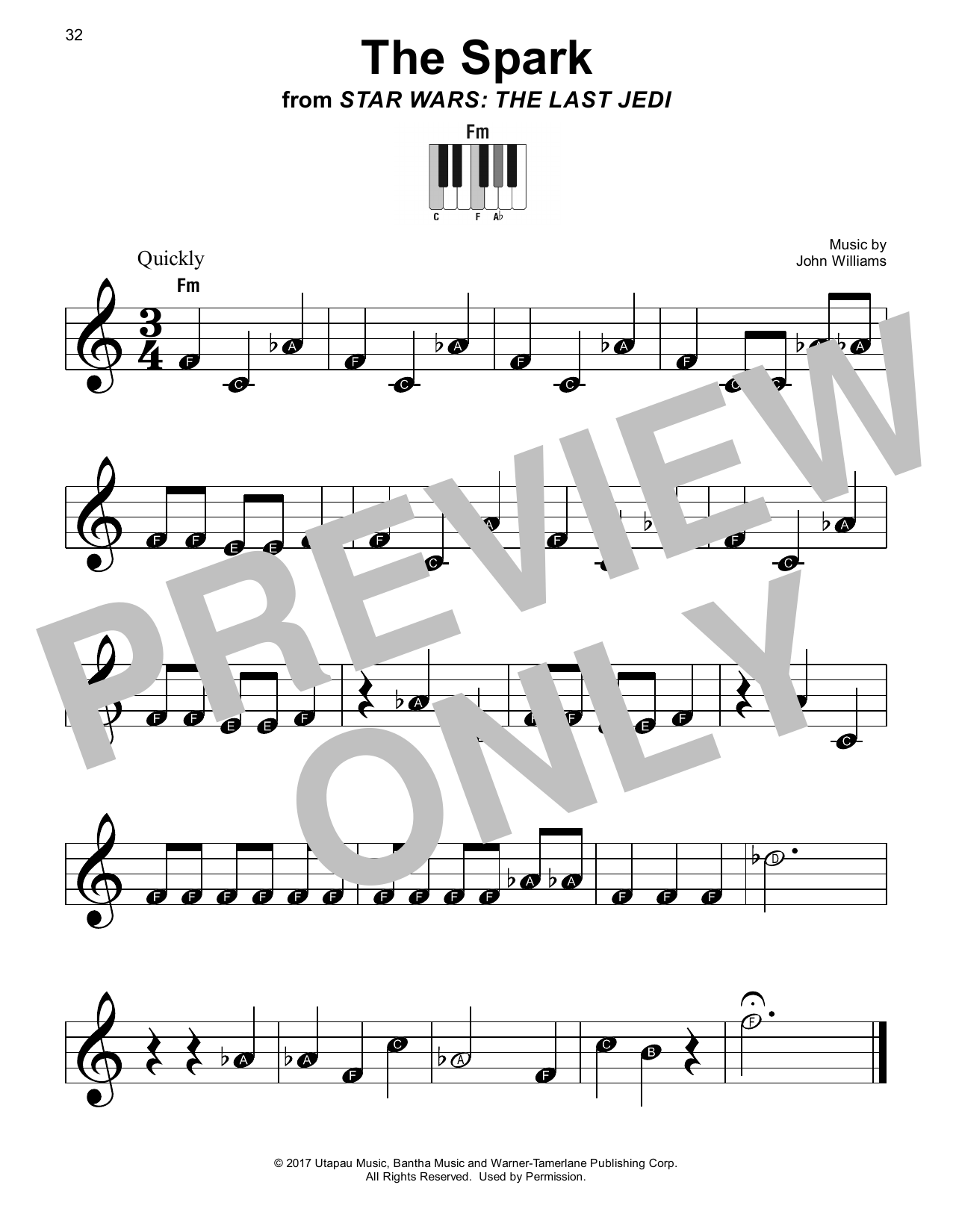 John Williams The Spark (from Star Wars: The Last Jedi) Sheet Music Notes & Chords for Super Easy Piano - Download or Print PDF