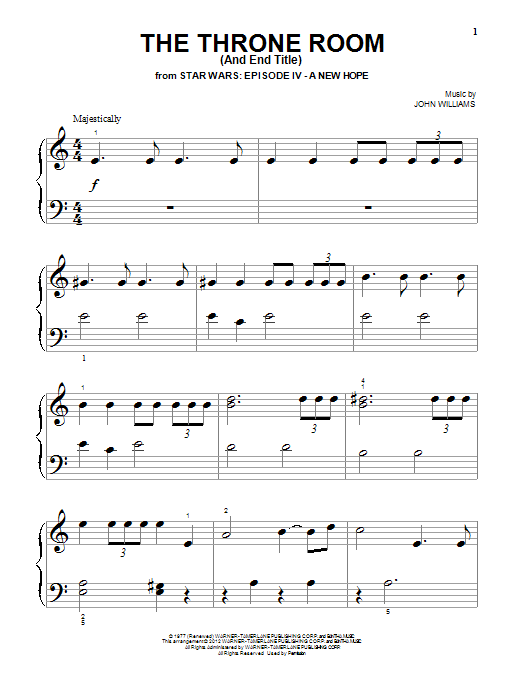 John Williams Throne Room and End Title (from Star Wars: A New Hope) Sheet Music Notes & Chords for Trombone Solo - Download or Print PDF