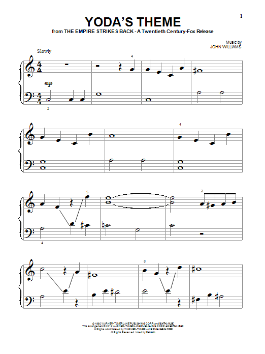 John Williams Yoda's Theme (from Star Wars: The Empire Strikes Back) Sheet Music Notes & Chords for French Horn Solo - Download or Print PDF