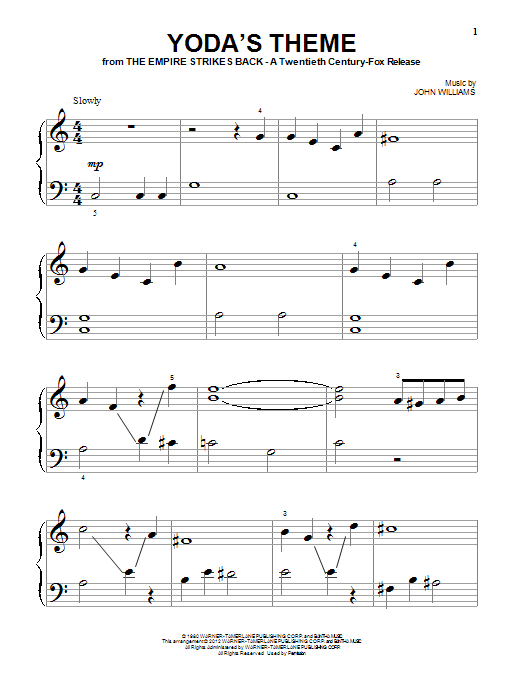 John Williams Yoda's Theme (from Star Wars: The Empire Strikes Back) Sheet Music Notes & Chords for Viola Solo - Download or Print PDF