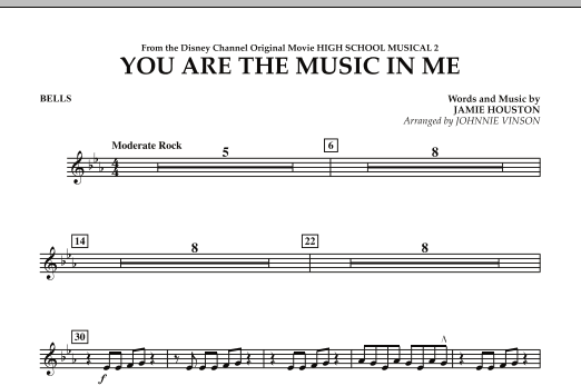 Johnnie Vinson You Are The Music In Me (from High School Musical 2) - Bells Sheet Music Notes & Chords for Concert Band - Download or Print PDF