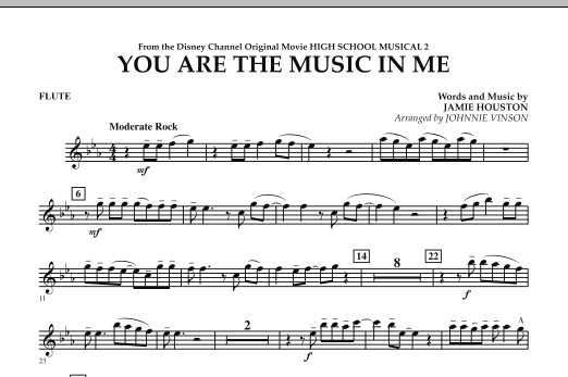 Johnnie Vinson You Are The Music In Me (from High School Musical 2) - Flute Sheet Music Notes & Chords for Concert Band - Download or Print PDF