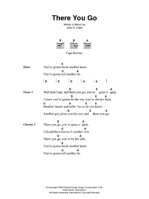 Johnny Cash There You Go Sheet Music Notes & Chords for Super Easy Piano - Download or Print PDF