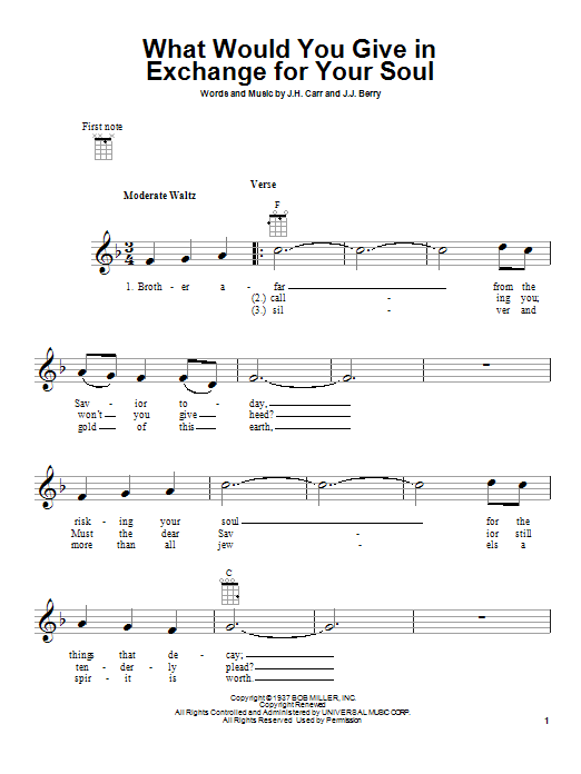 Johnny Cash What Would You Give In Exchange For Your Soul Sheet Music Notes & Chords for Lyrics & Chords - Download or Print PDF