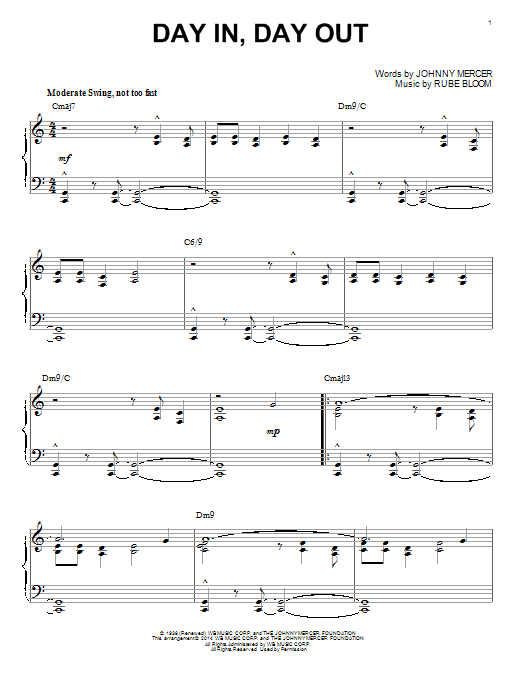 Johnny Mercer Day In, Day Out [Jazz version] (arr. Brent Edstrom) Sheet Music Notes & Chords for Piano - Download or Print PDF