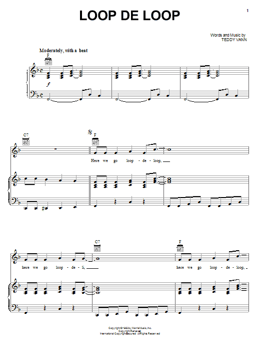 Johnny Thunder Loop De Loop Sheet Music Notes & Chords for Piano, Vocal & Guitar (Right-Hand Melody) - Download or Print PDF Johnny Thunder Loop De Loop Sheet Music Notes & Chords for Piano, Vocal & Guitar (Right-Hand Melody) - Download or Print PDF