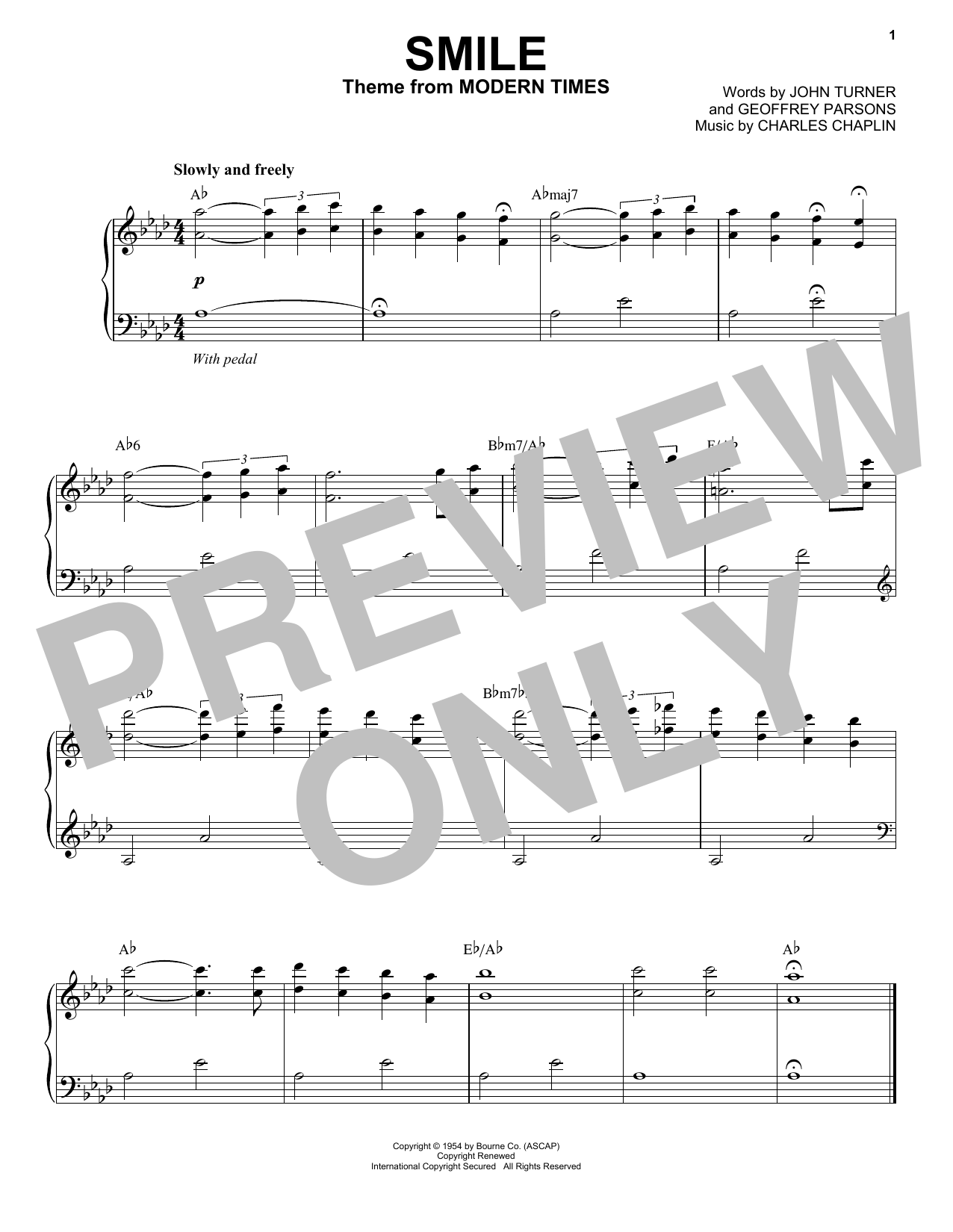 Jon Batiste Smile Sheet Music Notes & Chords for Piano Solo - Download or Print PDF
