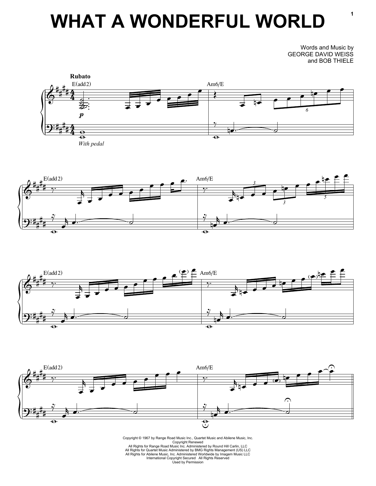 Jon Batiste What A Wonderful World Sheet Music Notes & Chords for Piano, Vocal & Guitar (Right-Hand Melody) - Download or Print PDF