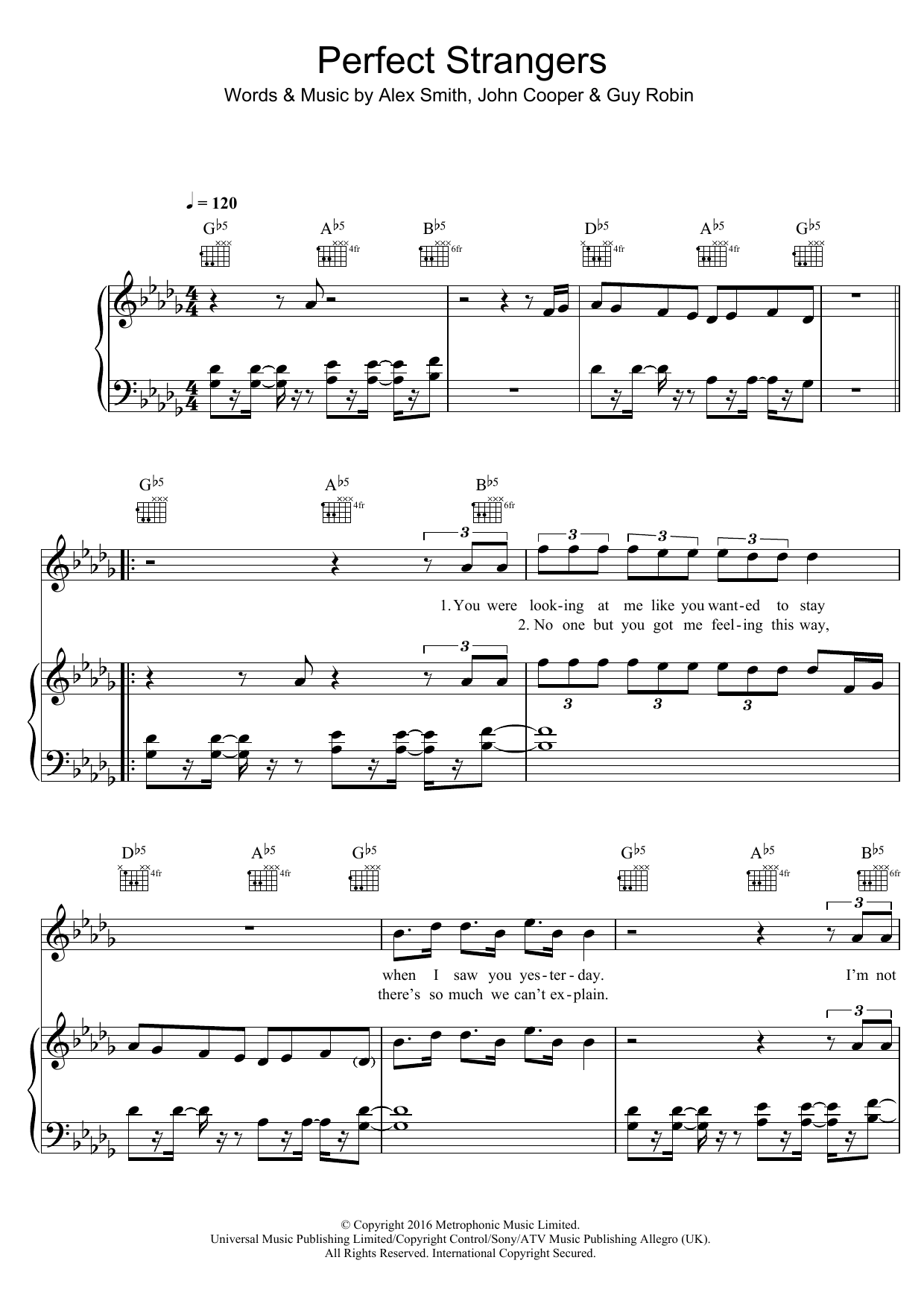Jonas Blue Perfect Strangers (featuring JP Cooper) Sheet Music Notes & Chords for Beginner Piano - Download or Print PDF