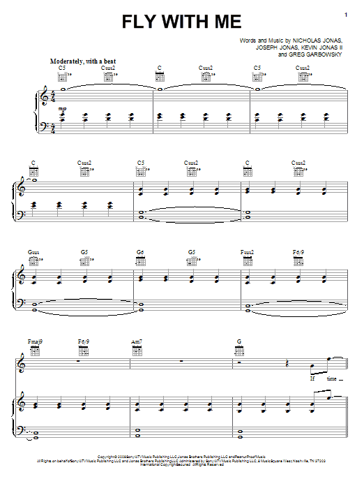 Jonas Brothers Fly With Me Sheet Music Notes & Chords for Easy Guitar Tab - Download or Print PDF