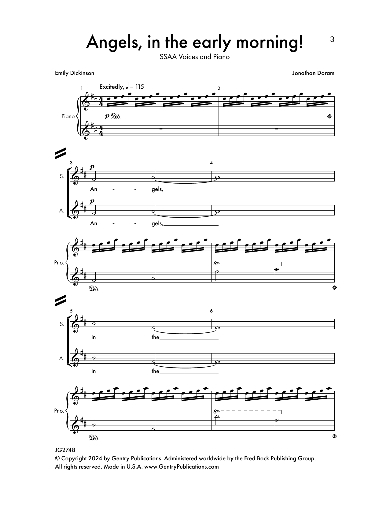 Jonathan Doram Angels In The Morning Sheet Music Notes & Chords for Choir - Download or Print PDF Jonathan Doram Angels In The Morning Sheet Music Notes & Chords for Choir - Download or Print PDF