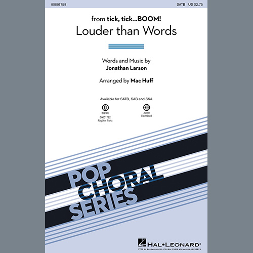 Jonathan Larson, Louder Than Words (from tick, tick... BOOM!) (arr. Mac Huff), SSA Choir