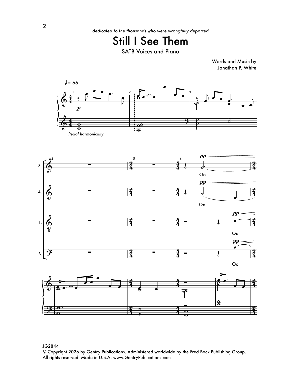 Jonathan P. White Still, I See Them Sheet Music Notes & Chords for SATB Choir - Download or Print PDF