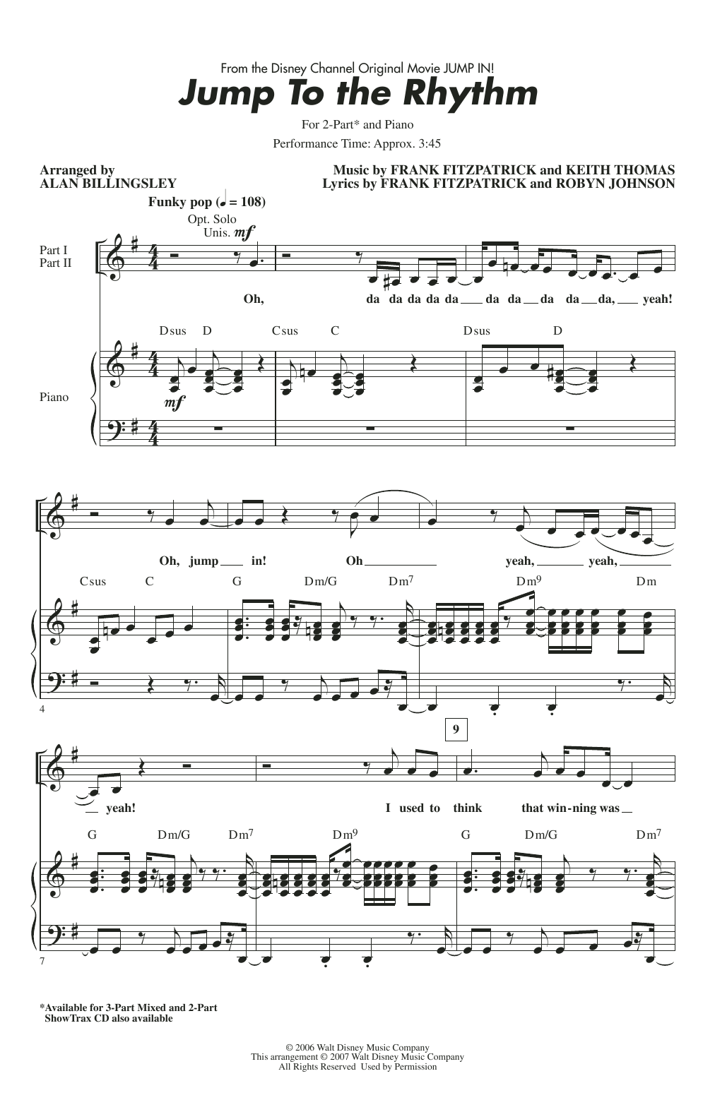Jordan Pruitt Jump To The Rhythm (from Jump In!) (arr. Alan Billingsley) Sheet Music Notes & Chords for 3-Part Mixed Choir - Download or Print PDF
