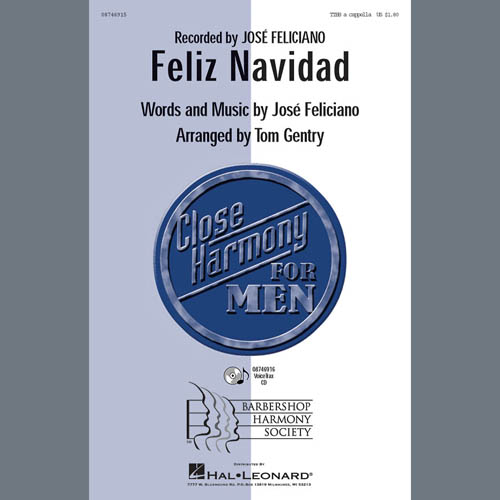 Jose Feliciano, Feliz Navidad (arr. Tom Gentry, David Briner), TTBB Choir