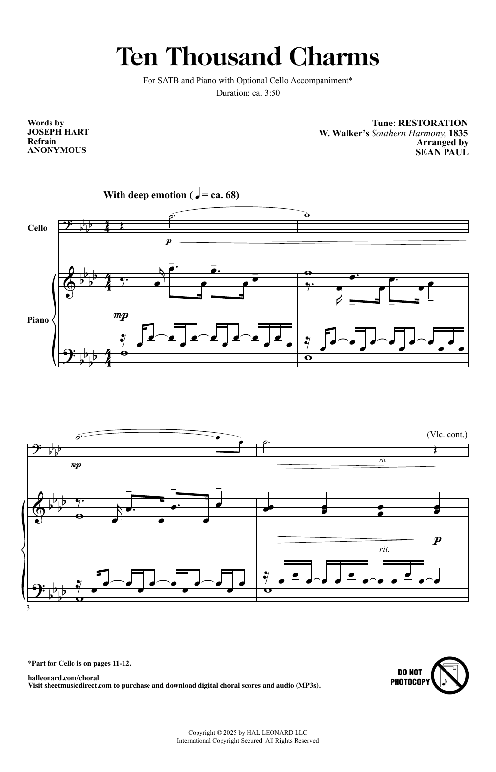 Joseph Hart Ten Thousand Charms Sheet Music Notes & Chords for SATB Choir - Download or Print PDF Joseph Hart Ten Thousand Charms Sheet Music Notes & Chords for SATB Choir - Download or Print PDF