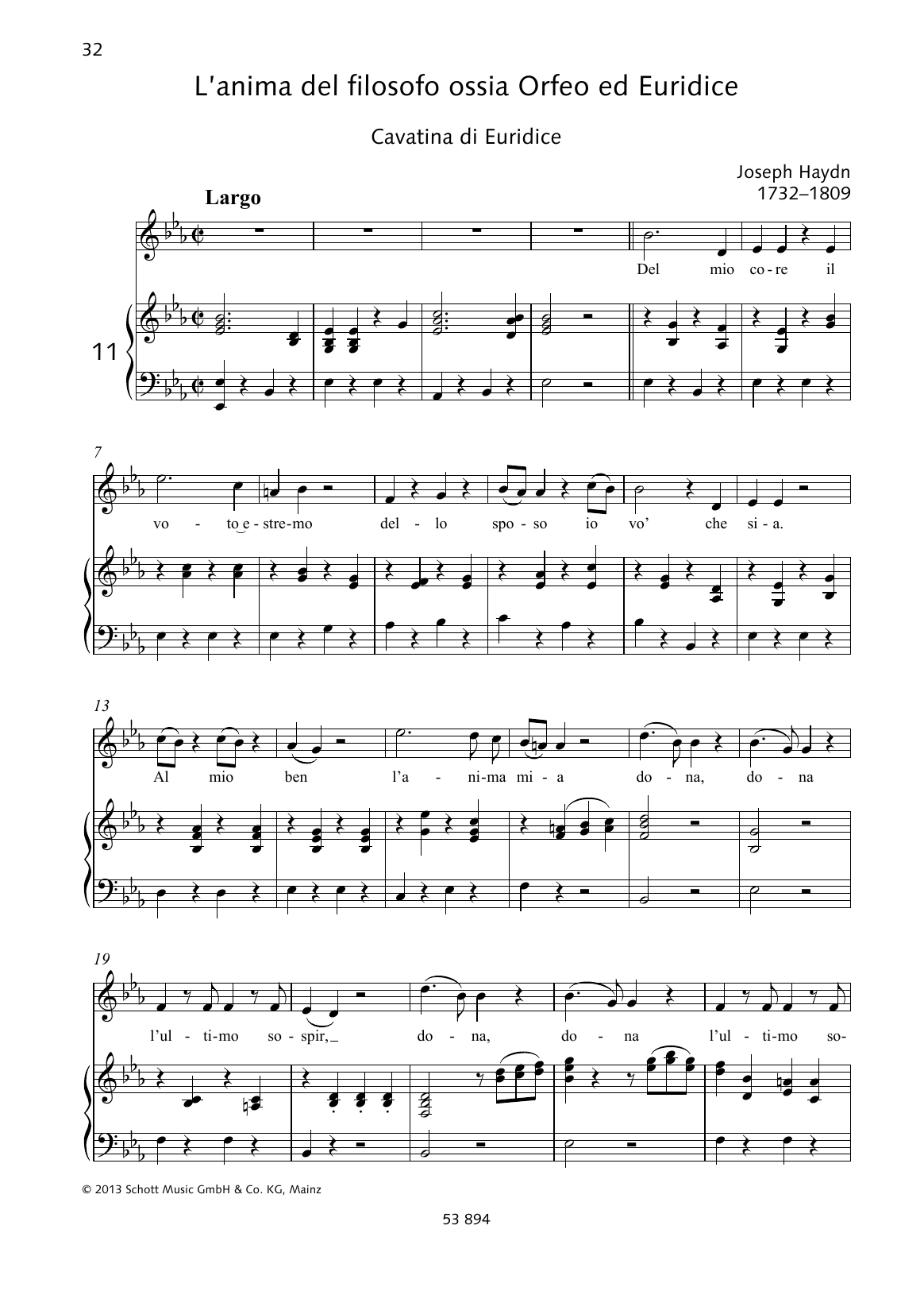 Joseph Haydn Del mio core Sheet Music Notes & Chords for Piano & Vocal - Download or Print PDF Joseph Haydn Del mio core Sheet Music Notes & Chords for Piano & Vocal - Download or Print PDF