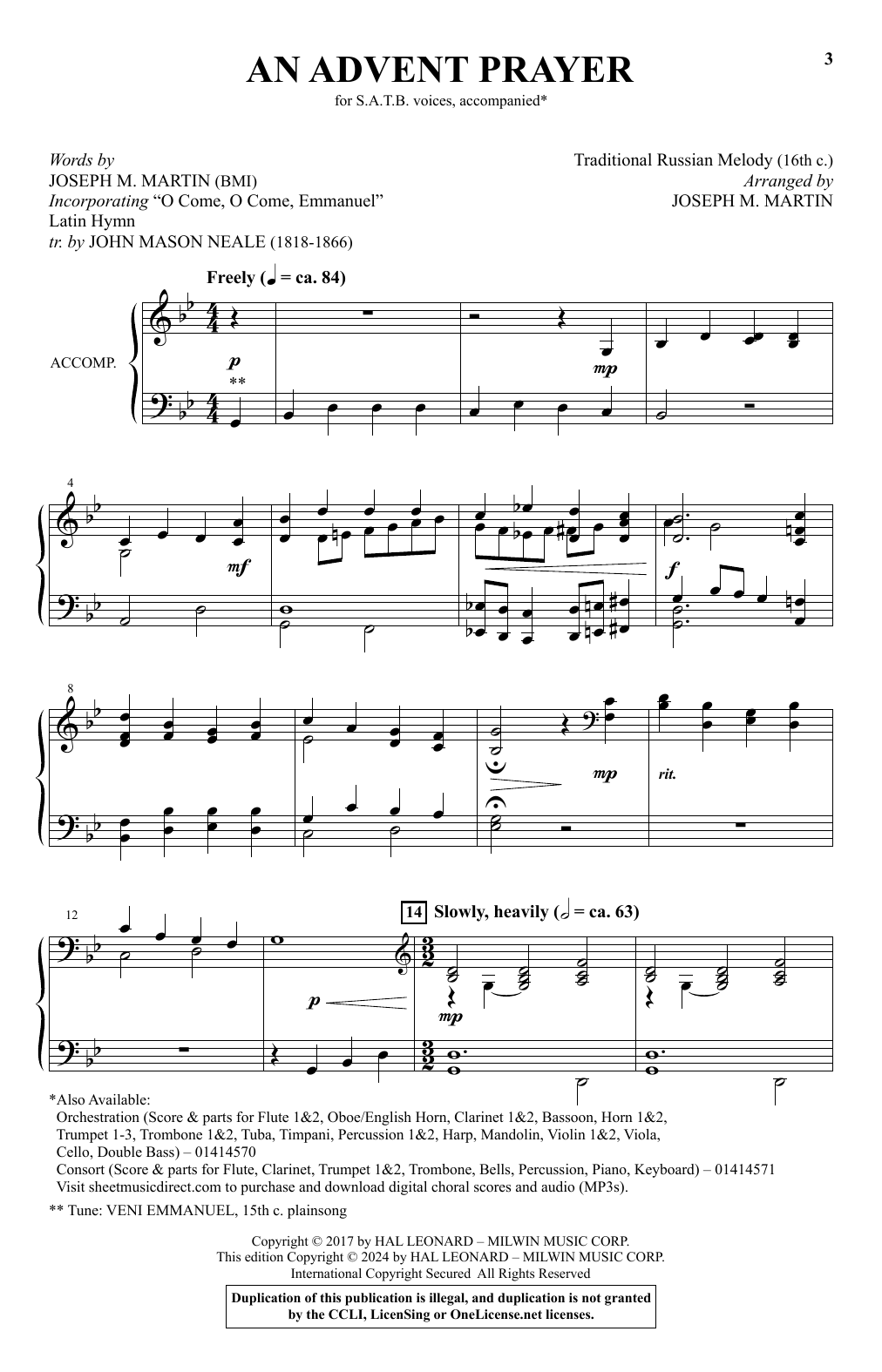 Joseph M. Martin An Advent Prayer Sheet Music Notes & Chords for SATB Choir - Download or Print PDF