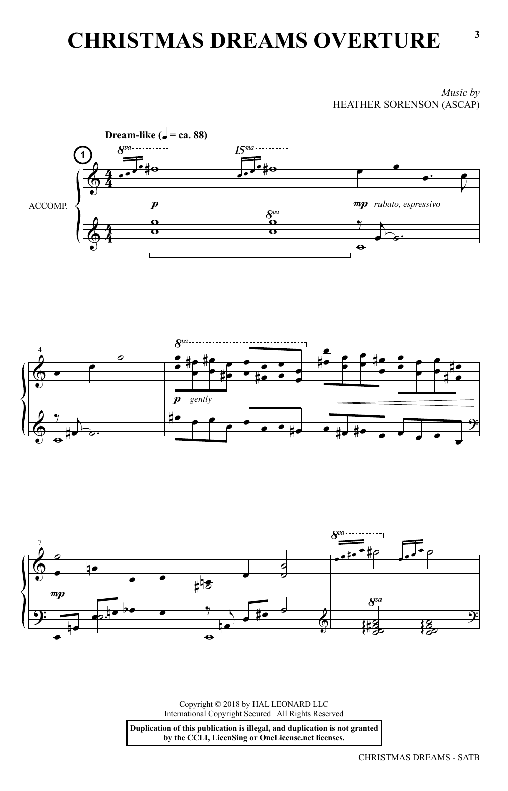 Joseph M. Martin and Heather Sorenson Christmas Dreams (A Cantata) Sheet Music Notes & Chords for SATB Choir - Download or Print PDF